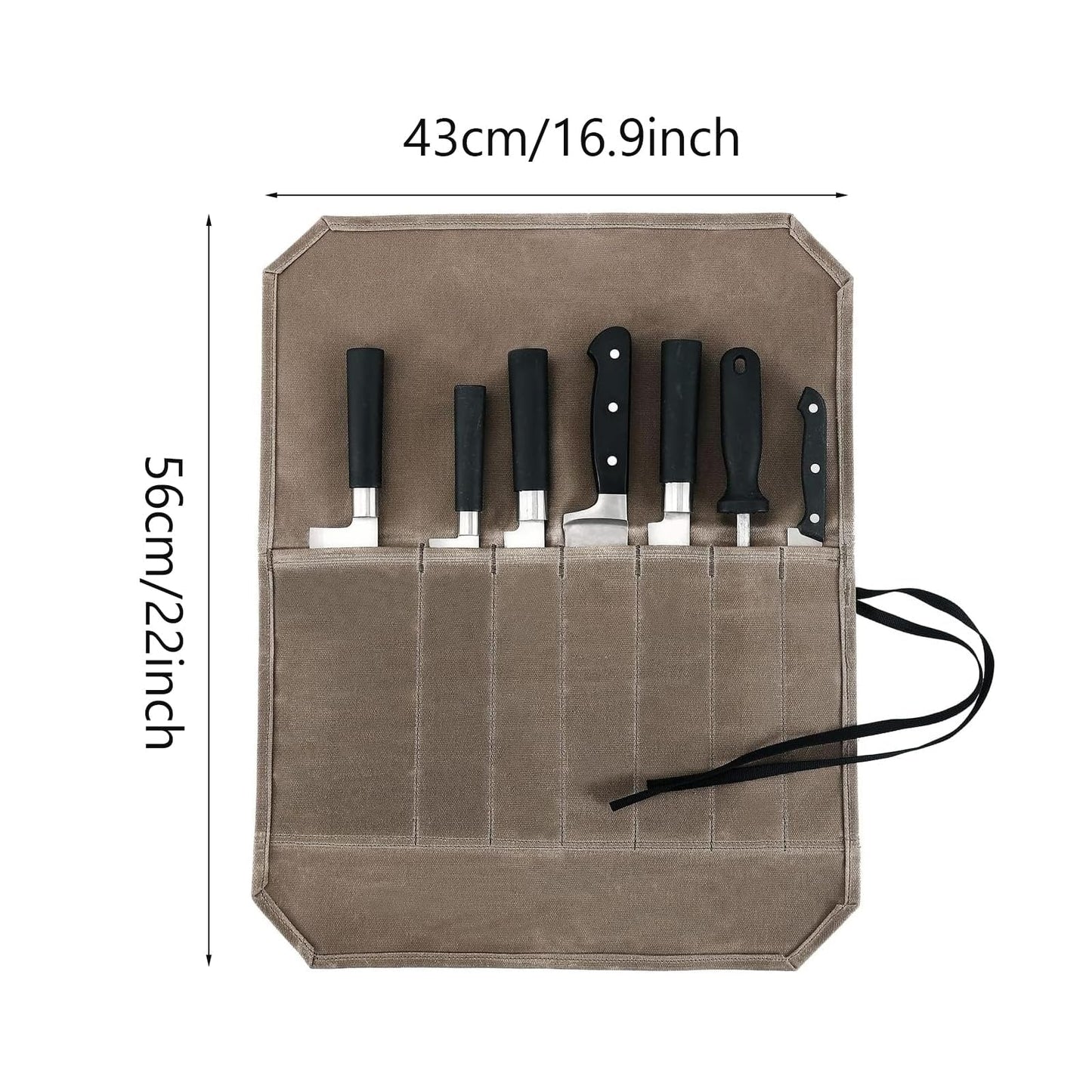 Qchengsan Chef Knife Roll Bag with Knife Edge Guards Set,Universal Knife Sheath Guard Blade Cover or Sleeves for Chef Traveling,Non-BPA,Gifts for Men Dad Father