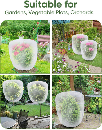 4 Pack (5Ft 4Ft+3.2FT 2.7FT/4PACK) Bird Netting for Garden Protection - Garden Netting Pest Barrier
