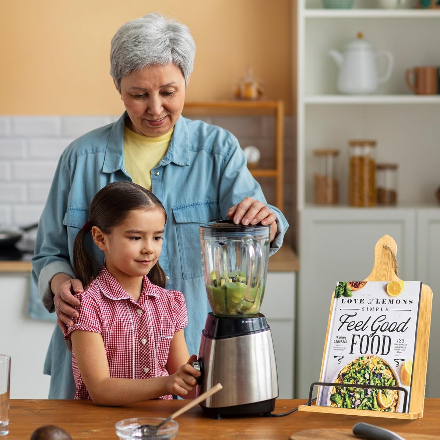 Nana Gifts: Foldable Cookbook Stand for Grandma, Unique Cooking Recipe Stand for Kitchen Counter from Grandkids
