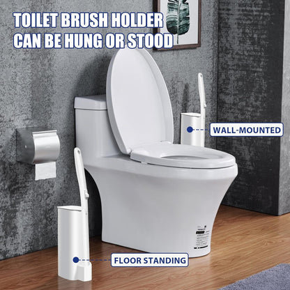 Set 30 System-1 1 Caddy&30 Disposable Toilet Brush and Holder with Refills, Wall-Mounted Toilet Brush, Toilet Cleaning