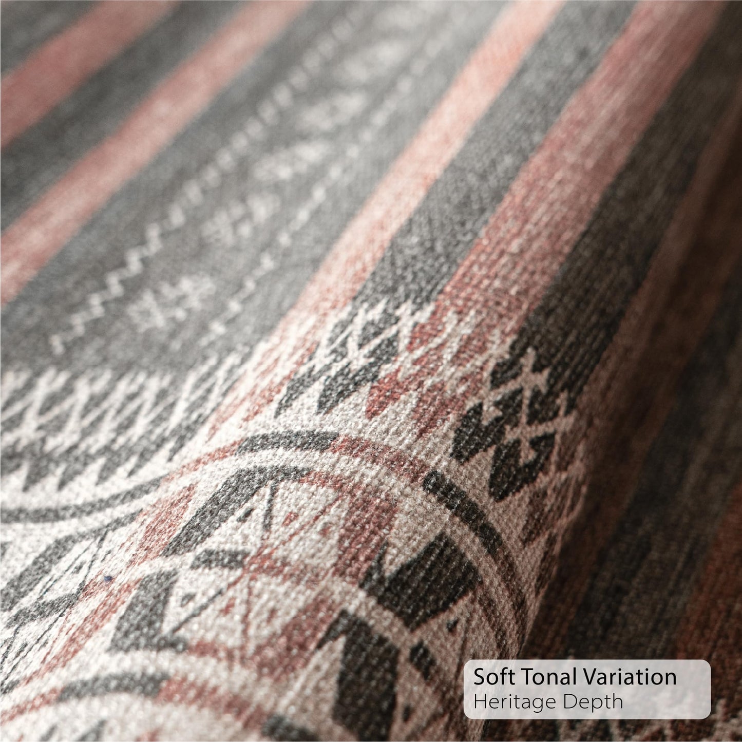 KNOTTING MATTERS Vibe Stripe 8’3” x 11’6” Area Rug – Sand, Charcoal & Clay Heritage Flatweave, Low-Pile – Easy Clean Area Rug – Perfect for Living Room, Dining Room, Bedroom – Pet & Kid Friendly