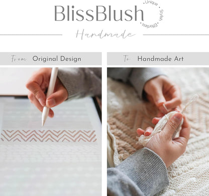 16x39 INCH BlissBlush Long Vertical Wall Hanging Tapestry Woven Boho Farmhouse Decor Black Beige Cream Tassel Handmade