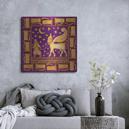 Luxe Metal Art 'Jewish Year Purim' by Andrea Strongwater Metal Wall Art, 36" x 36"