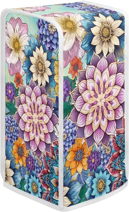 Can Opener Cover, Square Protective Oil-Proof Dust Cover for Most Electric Can Openers - Boho Flower