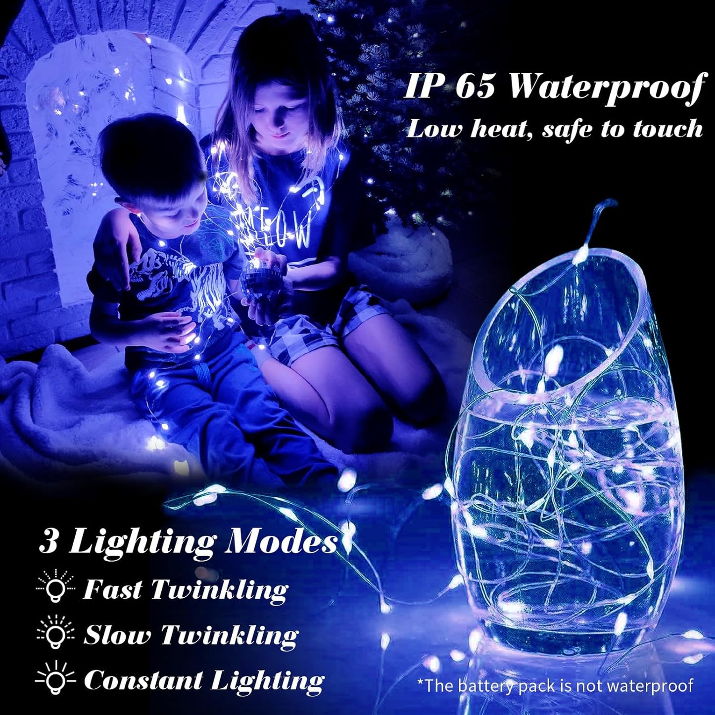 24 Pack 7ft 20 3 ZGWJ Fairy Lights Battery Operated, Mini LED Fairy String Lights Silver Wire Modes for DIY, Parties