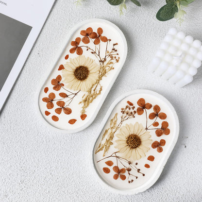 5 Pcs Oval Tray Resin Molds Set, 12'', 10'', 9'', 7'', 5.7'' Silicone Tray Molds for Epoxy Resin, Jewelry Holder, Concrete, Clay, Gypsum