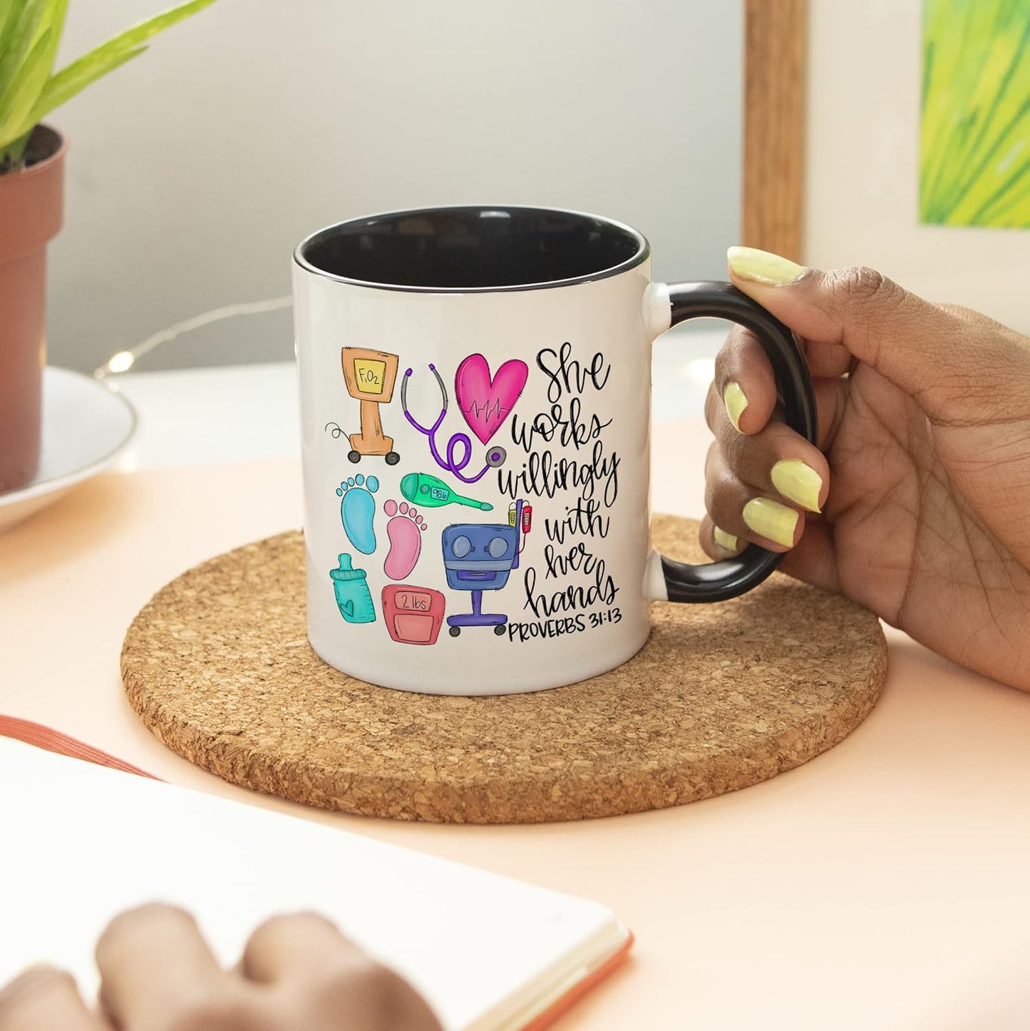 YouNique Designs NICU Nurse Mug - 11 Ounces Labor and Delivery Nurse Coffee Cup, Neonatal Intensive Care RN (Black