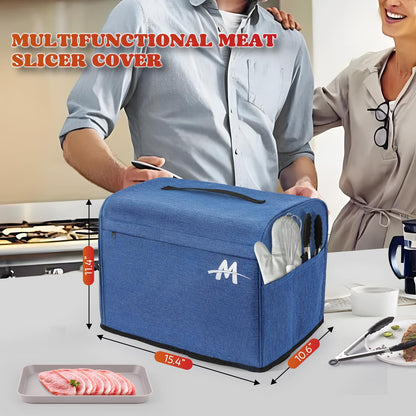 Moongiantgo Meat Slicer Electric with Removable 7.5’’ Blades Stainless Steel, 0-18mm Adjustable Thickness, Deli Food Slicer with Child Lock Protection for Meat, Fruit, Bread, Cheese, 110V