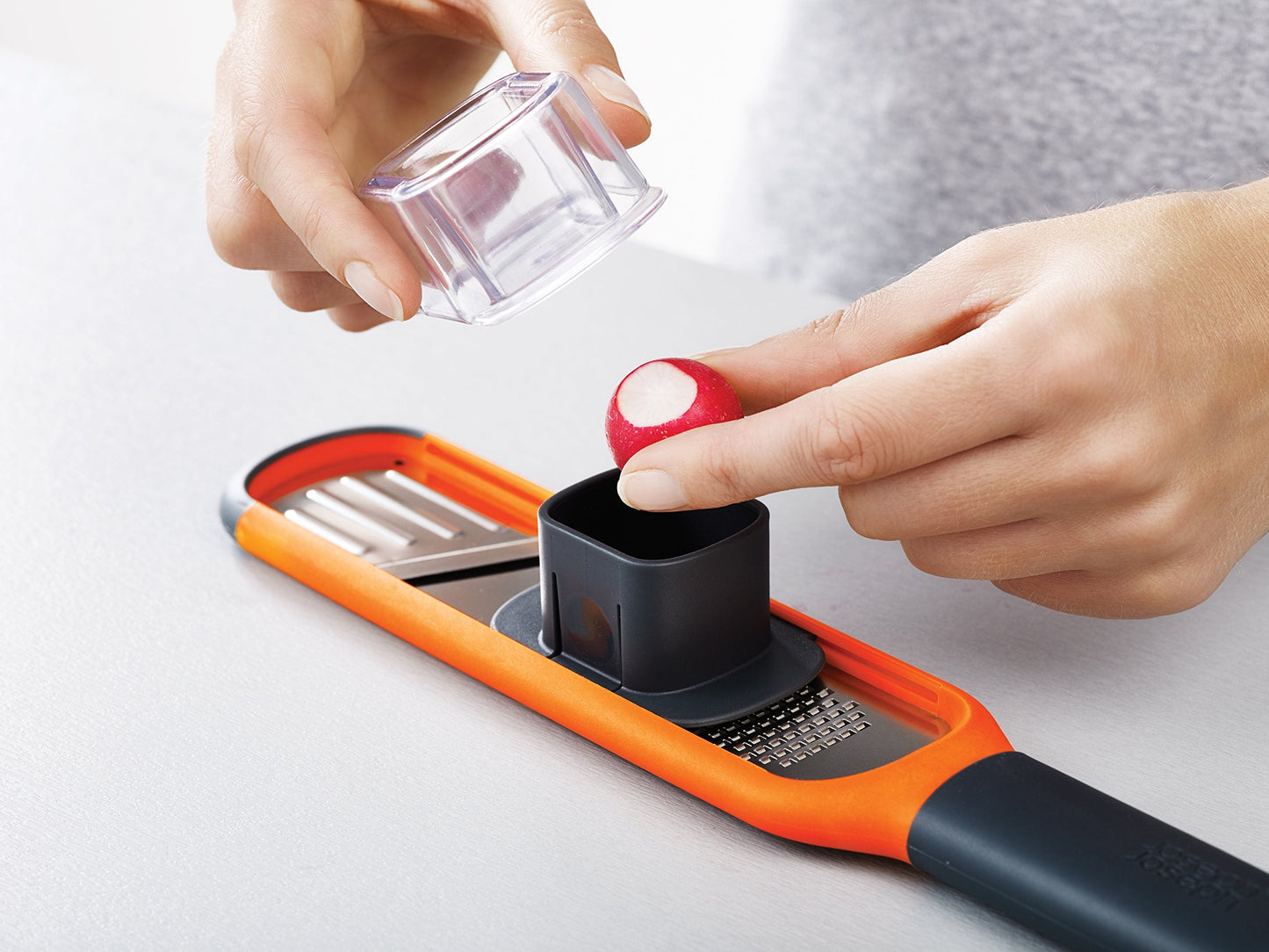 Joseph Joseph 2-in-1 Mini Grater & Slicer – Compact Kitchen Tool with Sharp Stainless Steel Blades