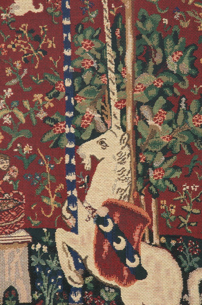 C Charlotte Home Furnishings Inc Smell Lady and the Unicorn Belgian Tapestry Wall Hanging | Viscose Cotton and Polyester Blend Wall Art | 82 in. x 60 in | Home Decor Accents