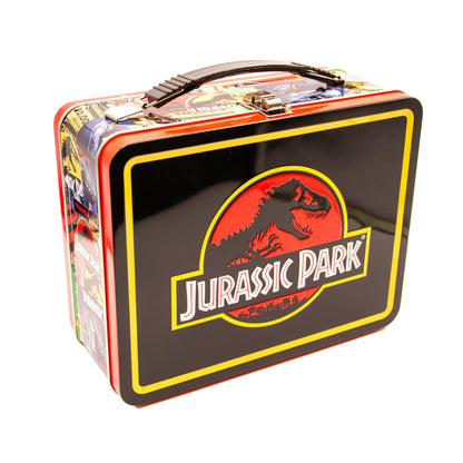 AQUARIUS Jurassic Park Fun Box - Sturdy Tin Storage Box with Plastic Handle & Embossed Front Cover - Officially Licensed Jurassic Park Merchandise & Collectible Gift (48289)