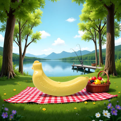 Rosojodg Yellow Cute Banana Storage BPA-Free Outdoor Travel Case,Box Holder Case Keep Fresh Banana Keeper and Protector, Banana Carrier Storage Box for Picnic Camping,Container Sets Food Containers