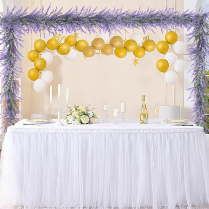 HUZIYAHAN Spring Summer Lavender Garland, 6Ft Purple Lavender Artificial Garland, All Year Lavender Garlands for Farmhouse Wedding Mantle Arch Porch Stair Table Indoor Door Home Decor (1)