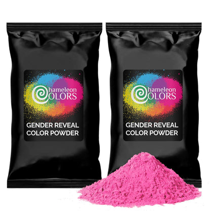 1 lb Chameleon Colors Pink Powder Gender Reveal Kit - Blackout Kit, Two Bags, Vibrant Color, Not Visible Through Bag