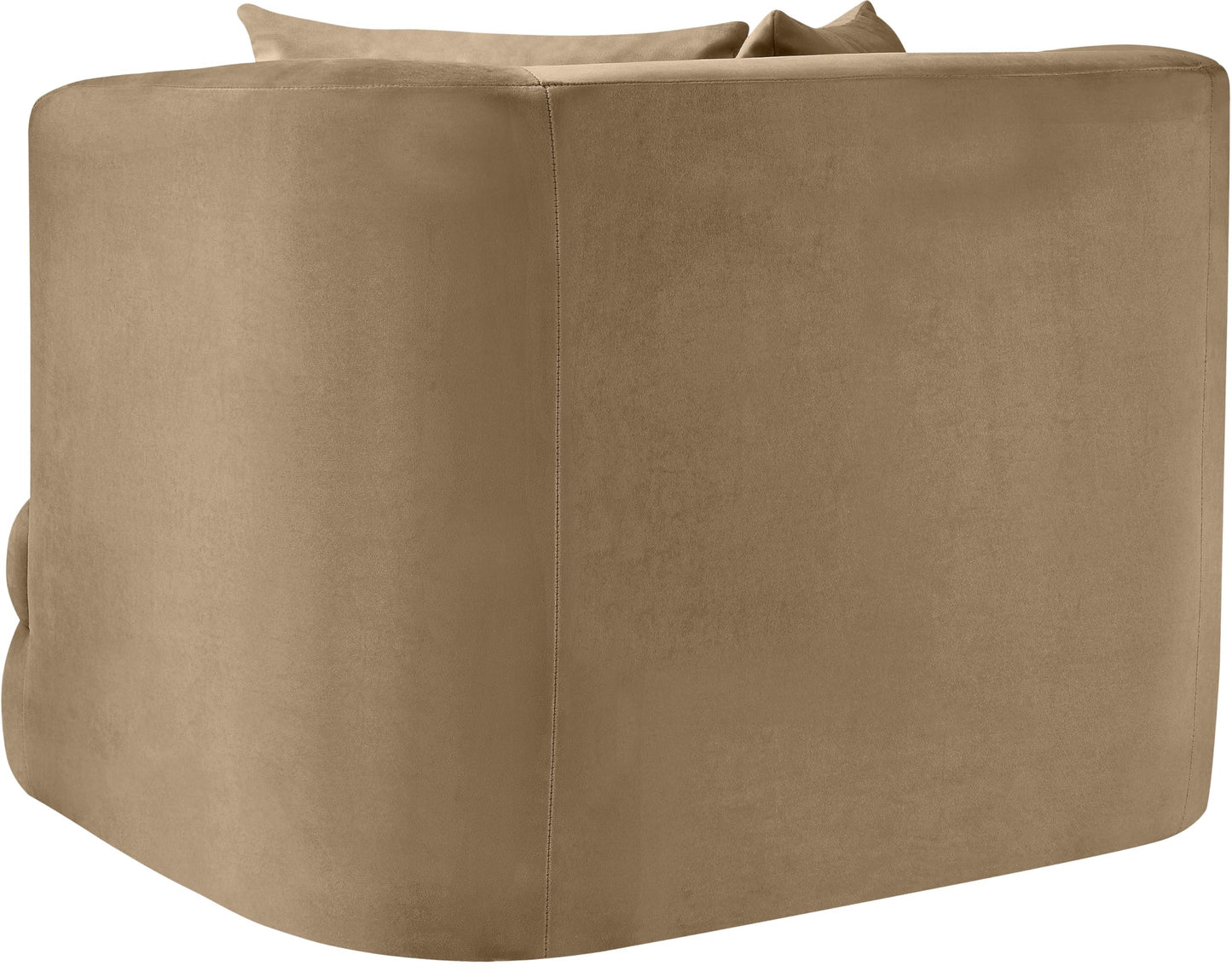 Meridian Furniture 699Taupe-C Alder Collection Modern | Contemporary Chair with Ultra Luxe Taupe Velvet, 460 GSM Velvet, Solid Wood Frame, 38" W x 36" D x 30" H, Taupe
