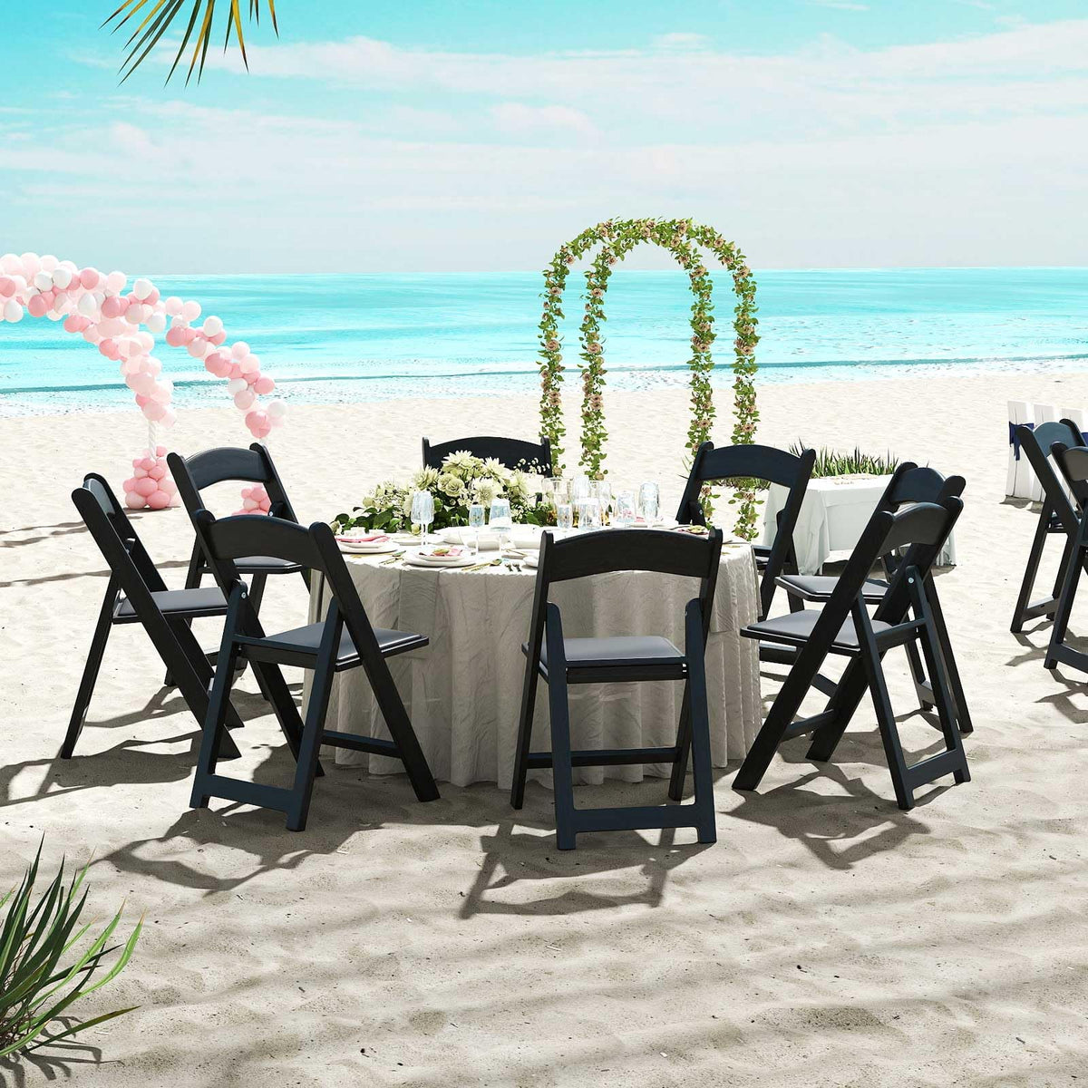 Giantex 20-Pack Folding Chairs, Portable Resin Event Chairs with Padded Seat, All-Weather Resin Frame, 1100 lbs Static Capacity, Lightweight Foldable Chair for Office, Wedding, Party, Outdoor