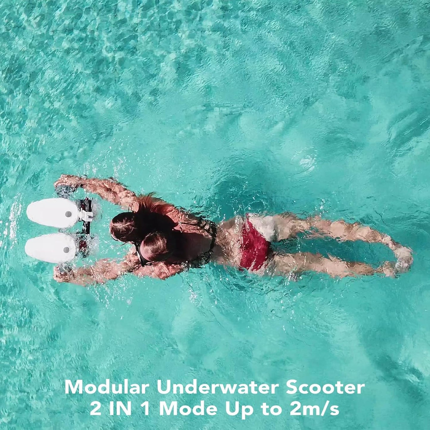 sublue Tini Underwater Scooter with Action Camera Mount Detachable Modular for SUP Paddle Board 2 Gear Speed 45 Minutes Swimming Pool Diving Snorkeling