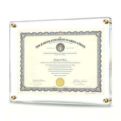 Kalami 11x14 Acrylic Wall Mount Picture Frame Self Adhesive, No Drill Holes Floating Frameless Clear Photo Frame for Diploma Certificate Degree Document Display Gallery Wall-Full Frame is 12x15