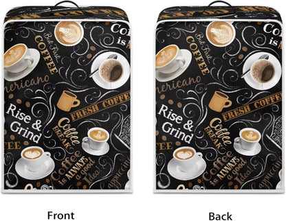 Coffee Cup Coffee Machine Covers with Top Handle, Dust Stain Resistant Blender Mixer Protector, Soft Covers for Small