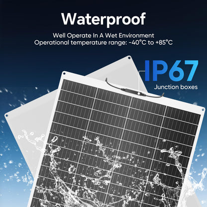 400 Watt Flexible Solar Panel Kit 200w 2pcs Flexible Rv Solar Panel Kit for Off Grid Solar System Complete Kit, Boat and Uneven Surfaces with 30a Mppt, Solar Cable, Y Branch (200w*2 kit)