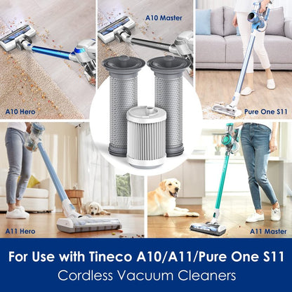 Tineco Filter Replacement Kit with 2 Pre-Filters and 1 HEPA Filter, Kit for A10 & A11 & S10 & S11 Series Vacuum Cleaner