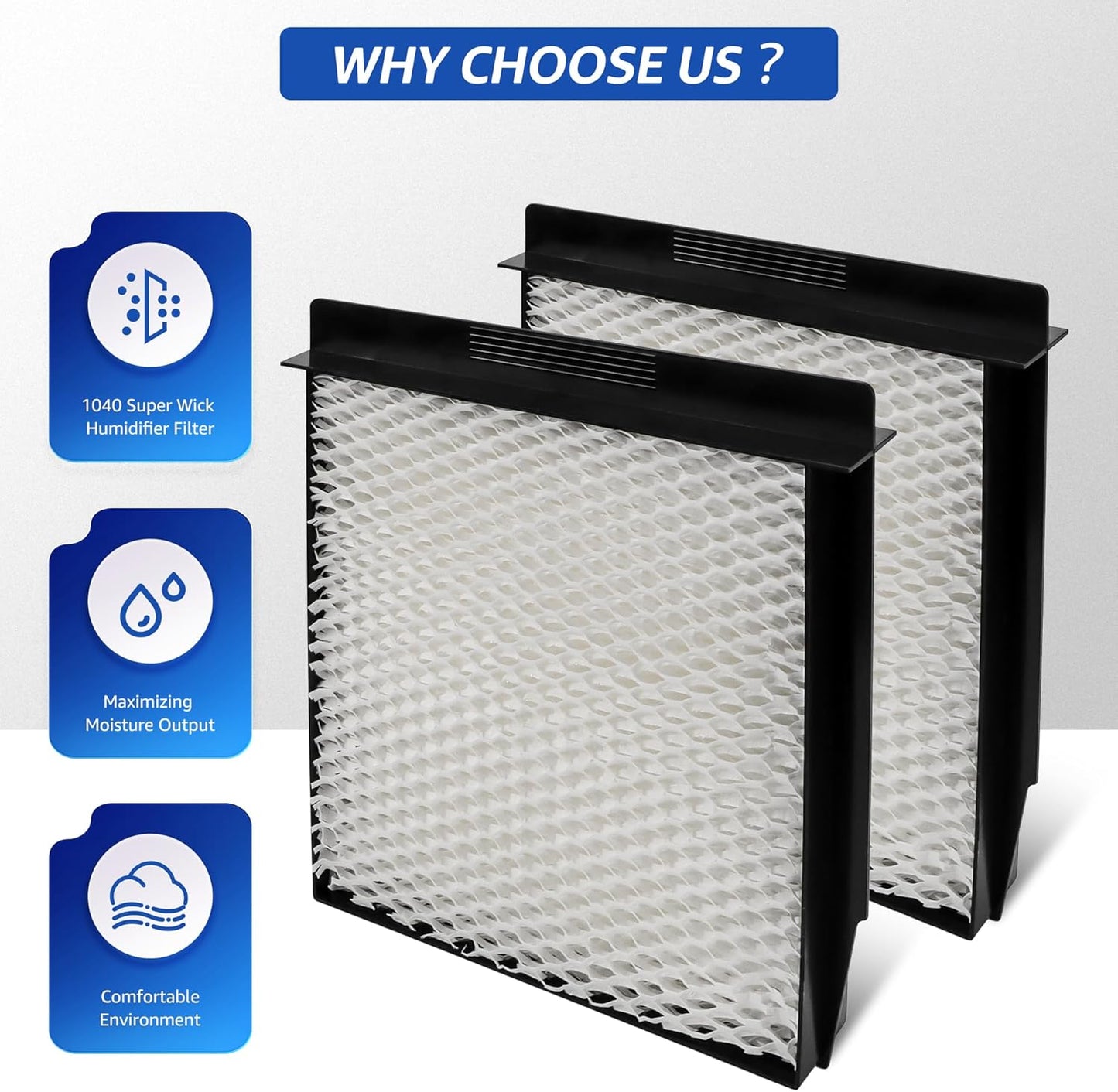 1040 Super Wick Humidifier Filter Replacement for Essick Air AIRCARE Humidifiers Filter B40 B40-C 2 Pack
