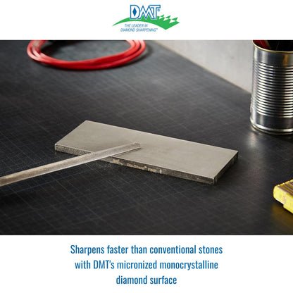 DMT D8F Dia-Sharp Bench Stone - Diamond Knife Sharpener for the Workshop, Jobsite or Kitchen - Fine - Flat Diamond Sharpening - Non-Slip Knife Sharpener- Made in the USA - 8 x 3 x 0.38 Inches