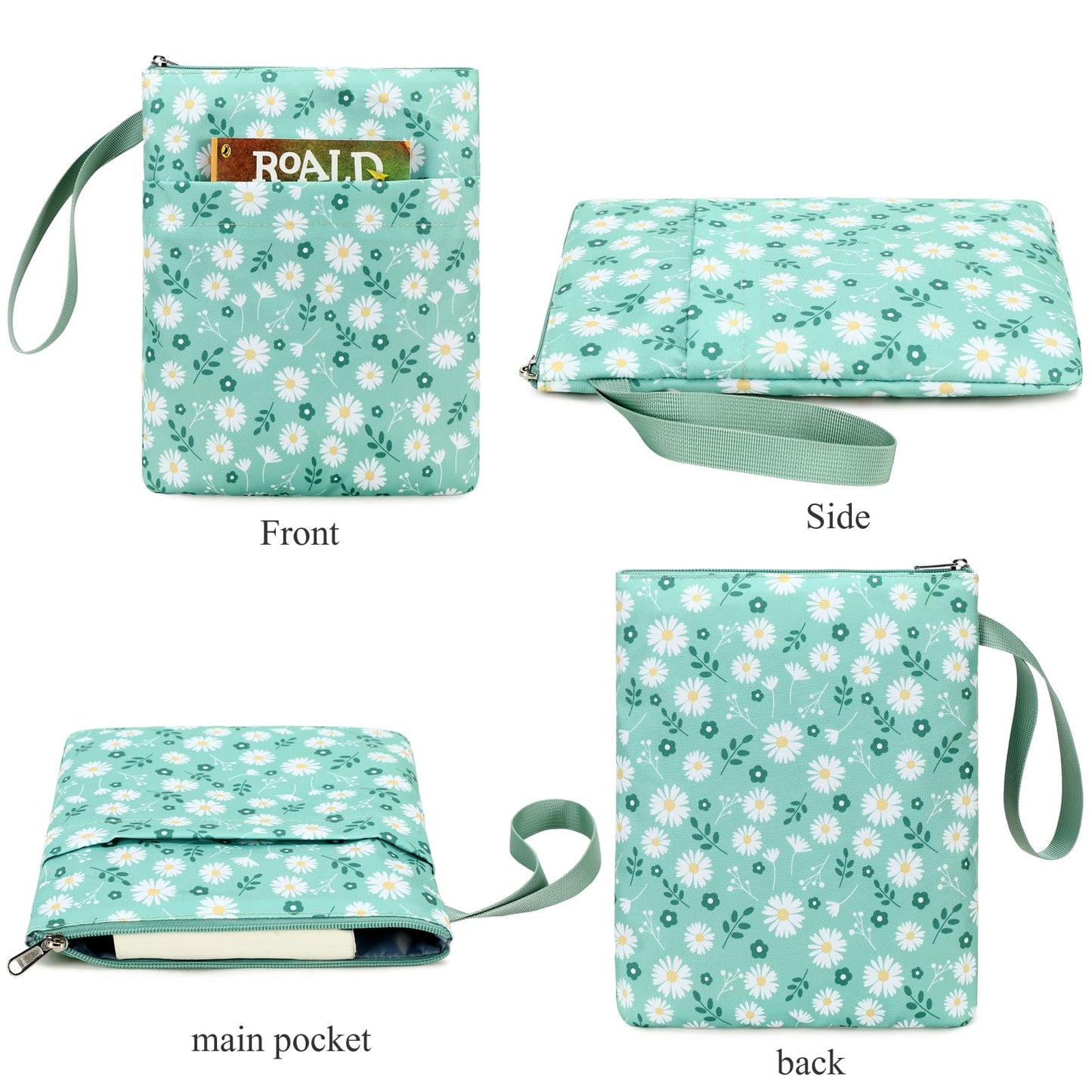 DSIUE Book Sleeve Book Covers for Paperbacks Book Protector with Zipper for Book Lover,11.4 X 9 Inch