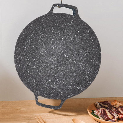 Nonstick Grill Pan, Induction Stove Top Grill Plate, Korean BBQ Round Griddle for Home, Outdoor, Camping