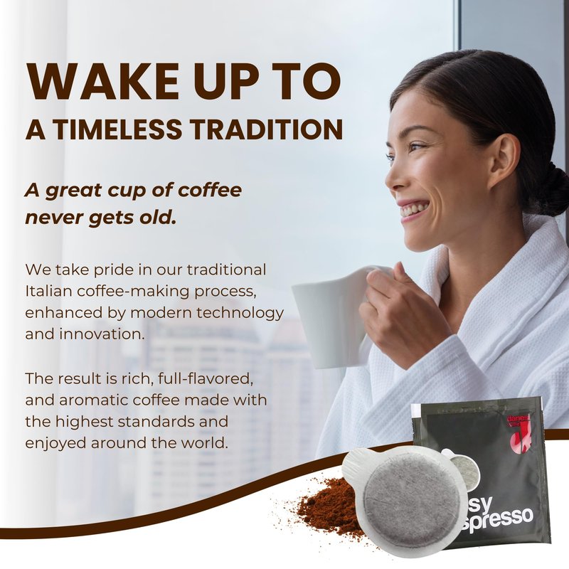 Danesi Caffe Italian ESE Coffee Pods - Medium Roast Easy Serve Espresso Pods for Espresso Machines for Home and Office - Made from Premium Italian Coffee, 150-Count, 7.5g Each