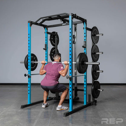 Rep Fitness PR-1100-Blu + Dip Attachment + Lat Pulldown + Weight Storage