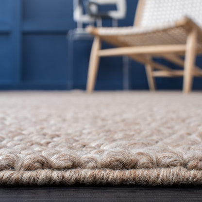 SAFAVIEH Area Rug 8x10 - Natura Collection - Large - Brown, Handmade Wool Blend, Textured Design, Ideal for Living Room, Bedroom, Dining Space (NAT620T)