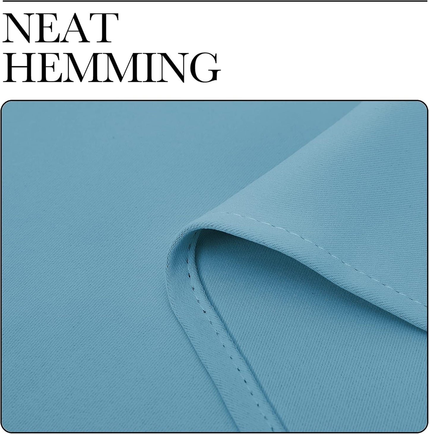 NICETOWN Teal Blue Blackout Curtains - Thermal Insulated 102" Long Drapes | 2 Panels, 55" Wide for Living Room