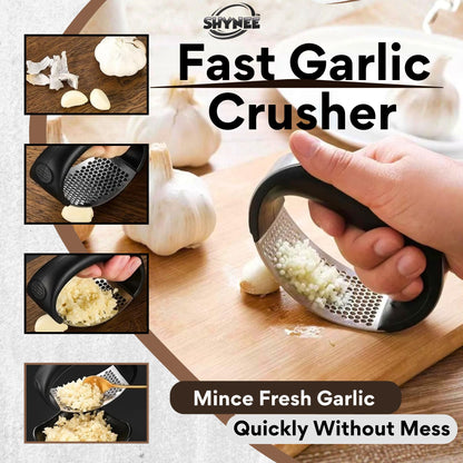 4PCs Kitchen Essentials Kit – Lemon Squeezer, Garlic Press, Stainless Steel Whisk, Multi-Use Grater, Cheese Grater – Durable, Easy to Clean Cooking Tools Set for Everyday Meal Prep