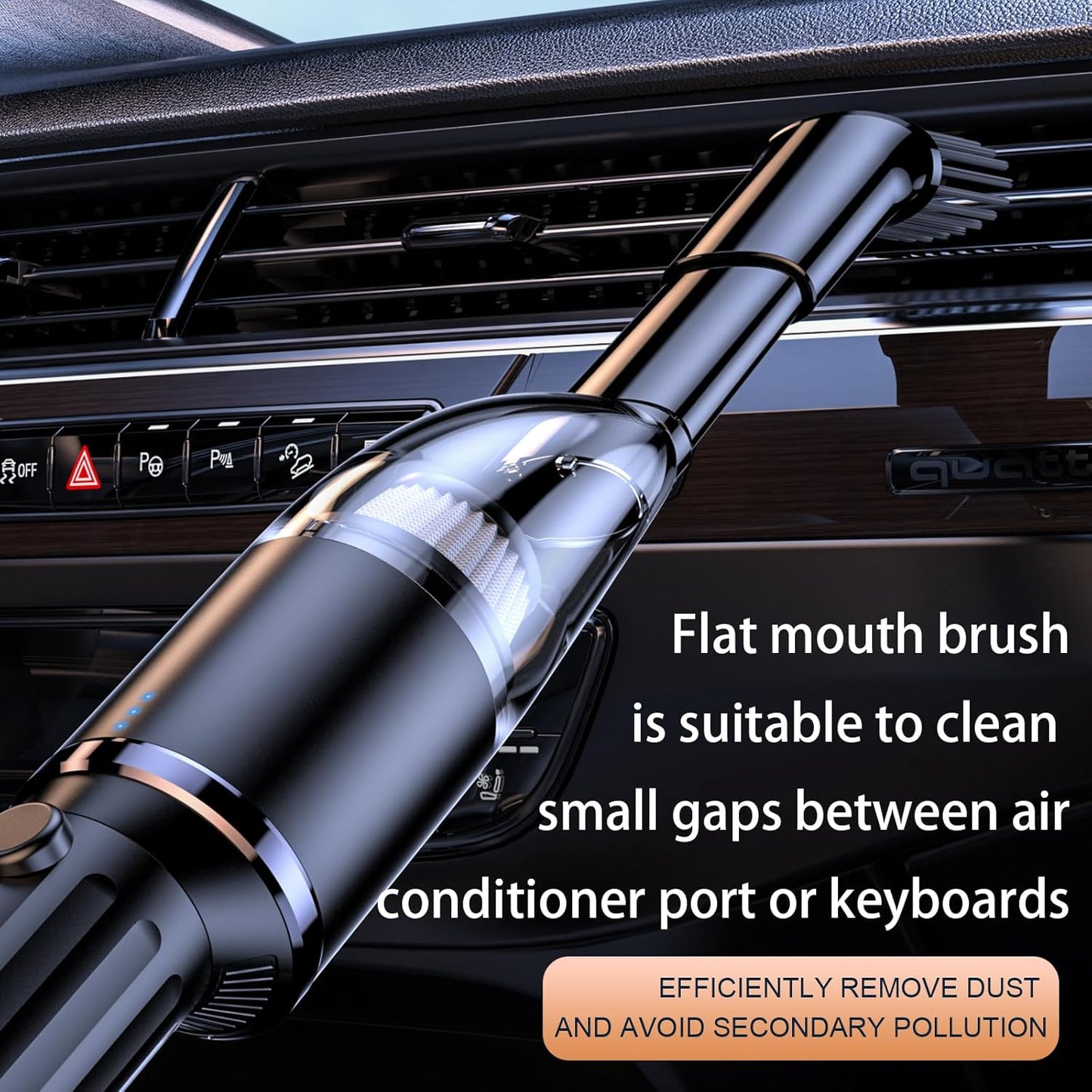 Q&F Tech Handheld Vacuum Cleaner, Wireless Portable Rechargeable for Car, Home & Office, Mini Cordless Vacuum