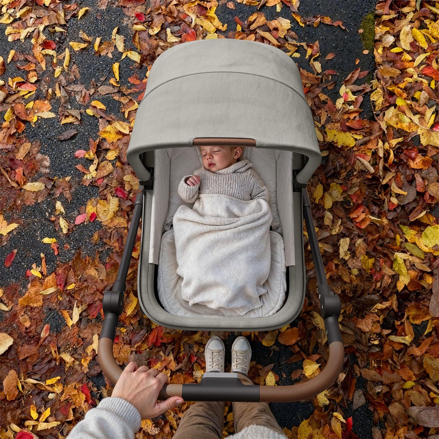 MAMAZING Air Lux Baby Stroller with Bassinet from Newborn to 50 lbs, Strength Carbon Fiber Frame Only 15.8lbs, Bassinet Stroller Included Reversible Seat, Car Seat Adapter & Large Storage Basket