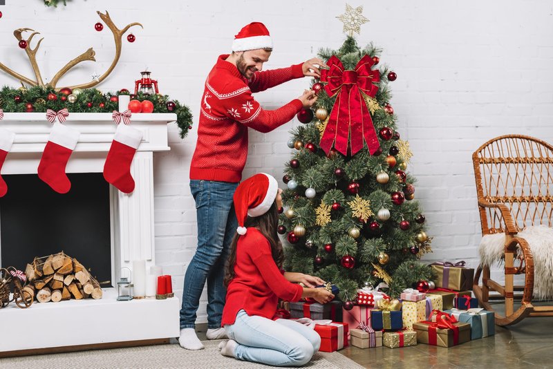 Hying Large Christmas Bows for Wreath, Glitter Red Velvet Wreath Bow Xmas Holiday Tree Topper Bows Ornaments for Front Door New Year Christmas Party Decoration Supplies