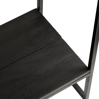 Kate and Laurel Malone Modern Wooden Console Table with Wood Shelf; 36 x 13 x 31; Black; Transitional Wood Entryway Table with Shelf and Drawers for Entry Storage Options
