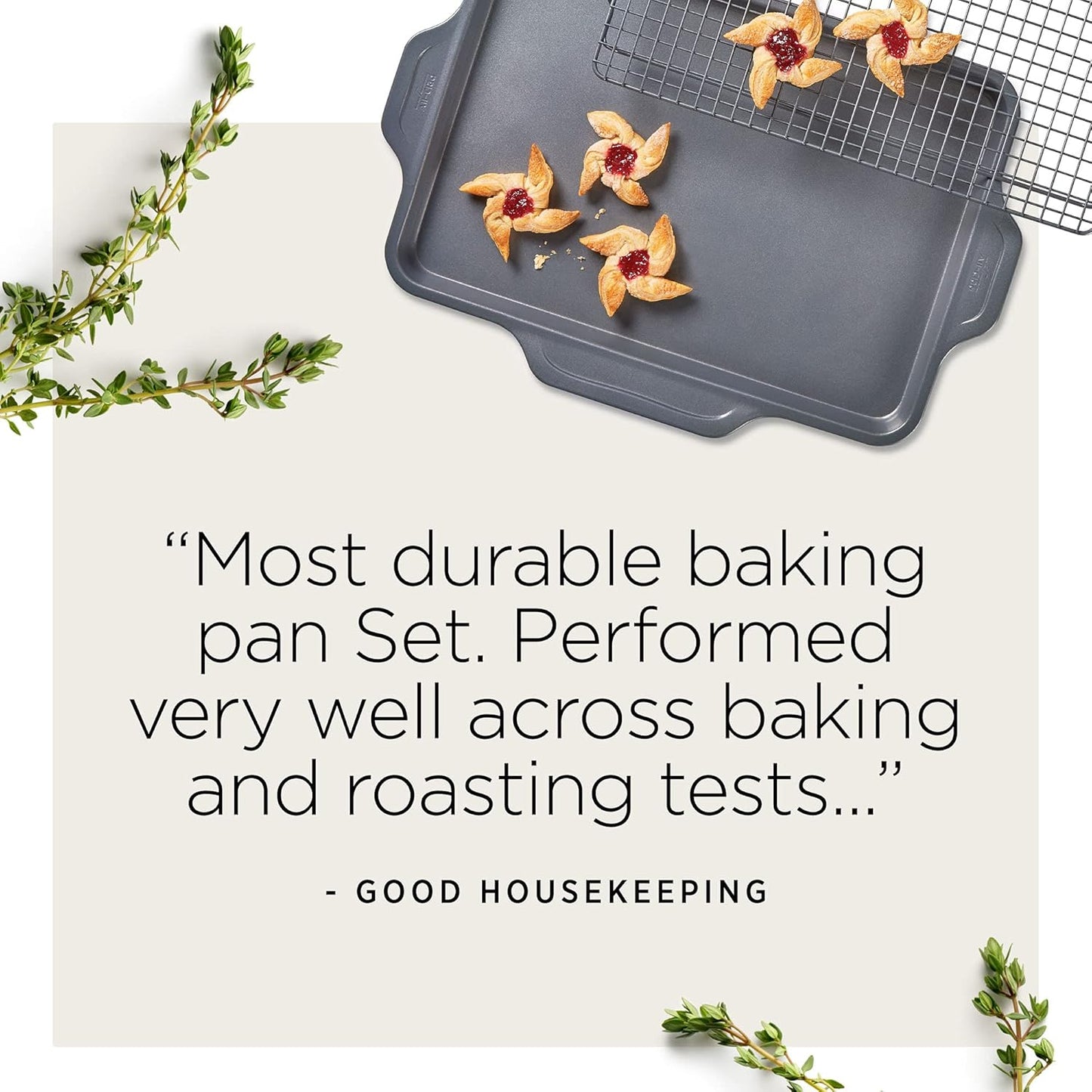 All-Clad Pro-Release Nonstick Bakeware Set - 5-Piece Oven Safe Set | Includes Cookie Sheet, Muffin Pan & More