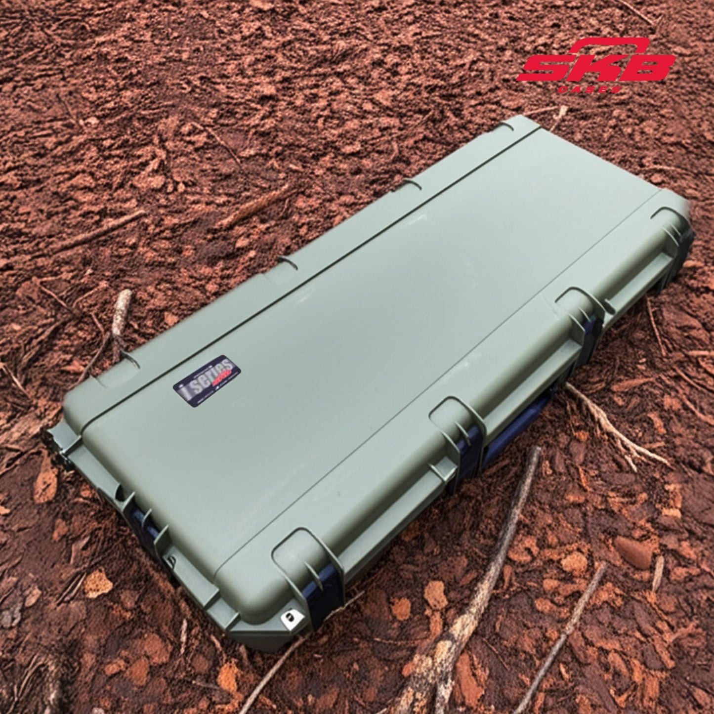 SKB Cases Waterproof Double Bow/Short Case - OD Green, Durable Transport Solution with Inline Wheels, Secure & Protective, 40x16x5.5 Inches