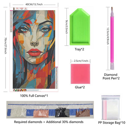 ZHUMUTO Large 5D Diamond Art Painting Kits for Adults,15.7x27.5inch Women A DIY Full Round Drill Diamond Dots Large Size,Big Gem Art and Crafts for Home Wall Decor Gifts