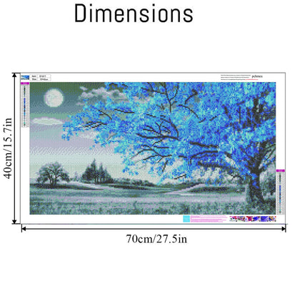pchmcu 5D Diamond Art Painting Moon,Large Diamond Painting Kits for Adults,DIY Full Drill Crystal Rhinestone Arts and Crafts,Gem Art Painting with Diamond Home Wall Decor Tree (27.5 X 15.7inch)