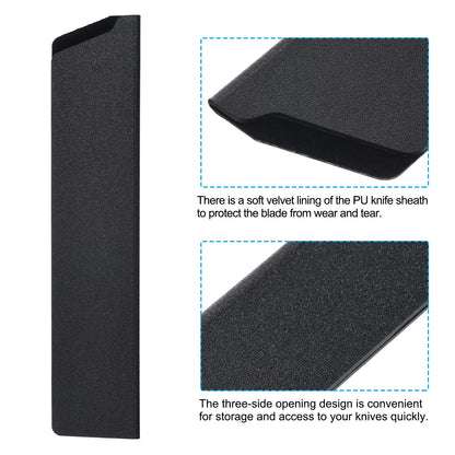 PATIKIL ABS Knife Cover Sleeves for 10" Kitchen Knife, 3 Pack Knives Edge Guard Blade Protector Universal Knife Sheath for Home Kitchen, Black