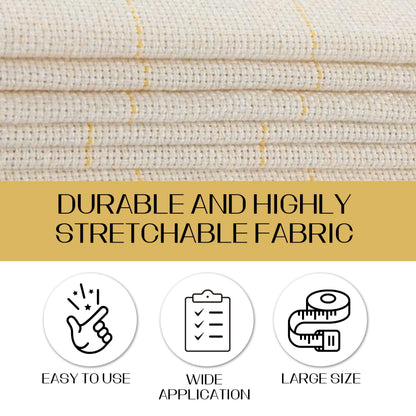 72x40 Inch Primary Tufting Cloth and Backing 72x40'' Primary Monks Cloth and Black Final Backing Fabric for Tufting Gun Rug Making Embroidery Crafts Favors