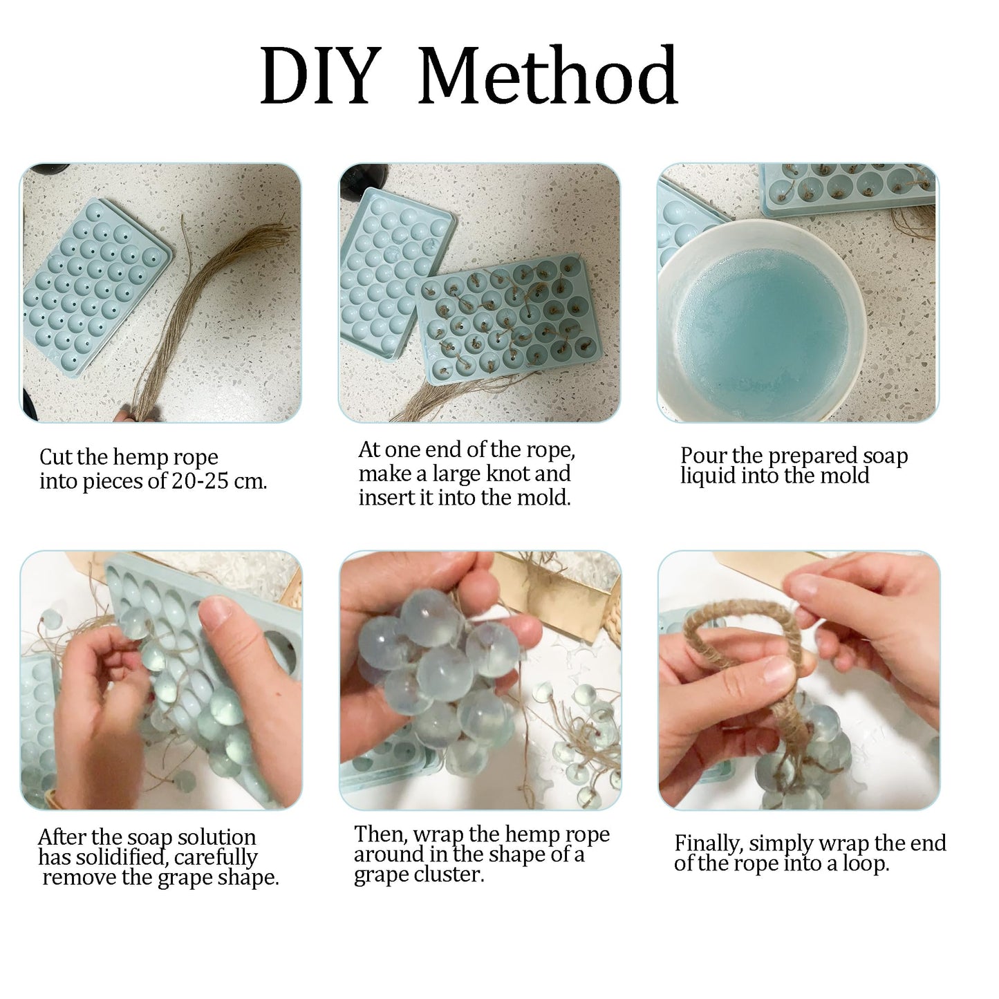 DIY Soap Making Kit Grape Soap Molds Exquisite Soaps Mold for Gift (Without soap)