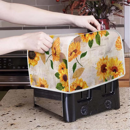 Sunflower 2 Slice Toaster Covers, Lightweight Kitchen Appliance Protection, Durable Decorative Accessories, Universal