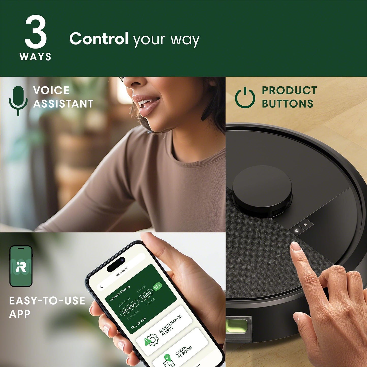 iRobot Roomba 105 Vac Robot Vacuum - Easy to use, Intense Power-Lifting Suction, LiDAR Navigation, Multi-Surface Cleaning, Cleans in Neat Rows, Self-Charging