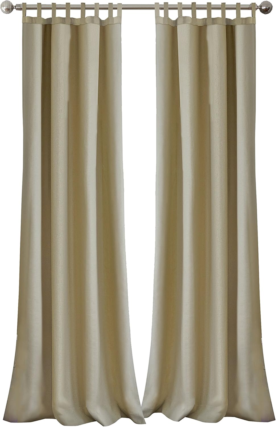 Elrene Home Fashions Matine Weatherproof Tab-Top Indoor/Outdoor Curtain Panel, 52”W x 108”L, Taupe