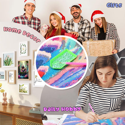 DIY 5D Diamond Painting Sloth by Number Kits for Adults, Sloths and Flowers Diamond Painting Kits Round Full Drill Diamond Art Kits Picture Arts Craft for Office and Home Wall Decor 12x16 inch