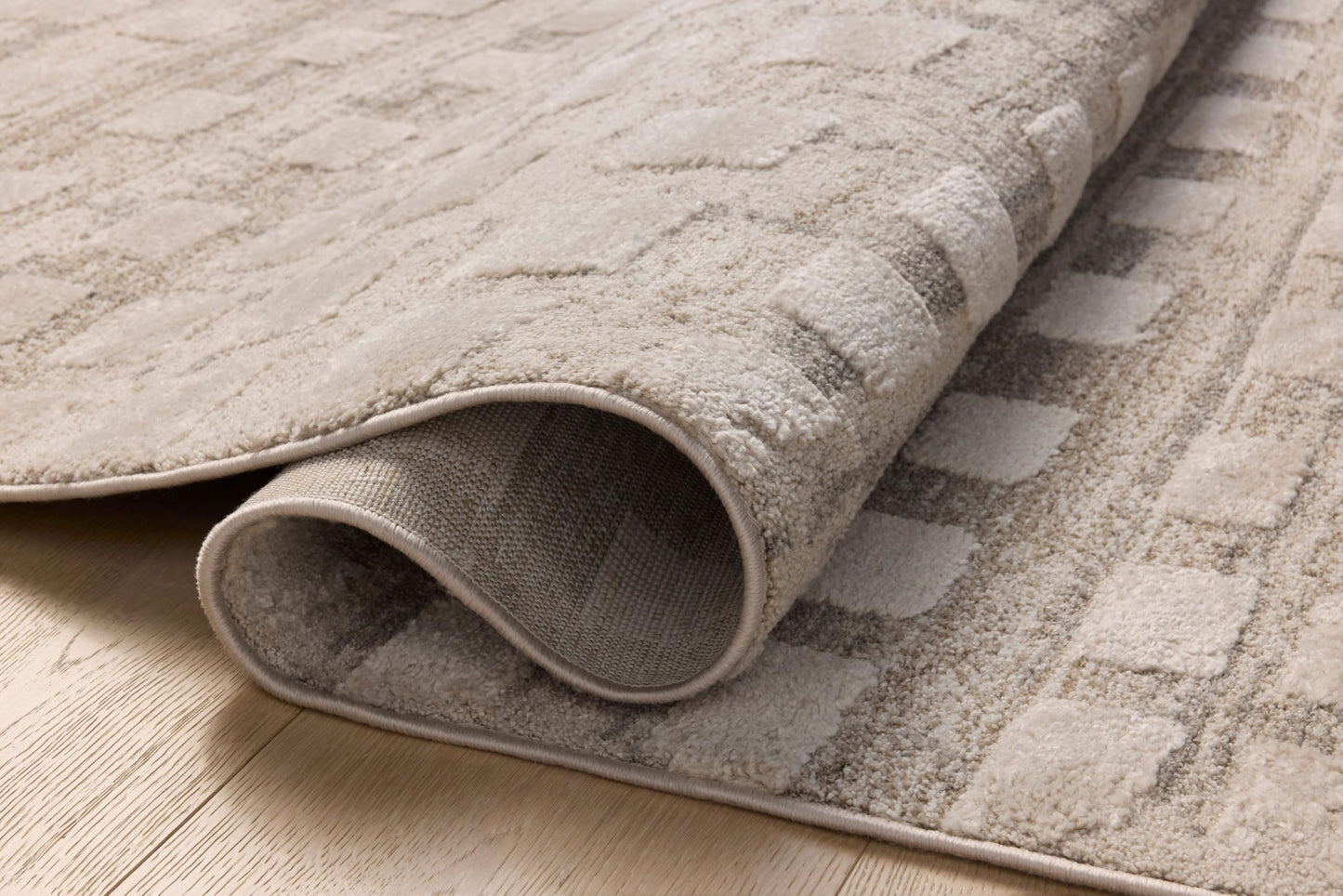 Loloi Amber Lewis Monty Collection MOT-06 Pebble/Beige 11'-6" x 15', .50" Pile Height, Area Rug